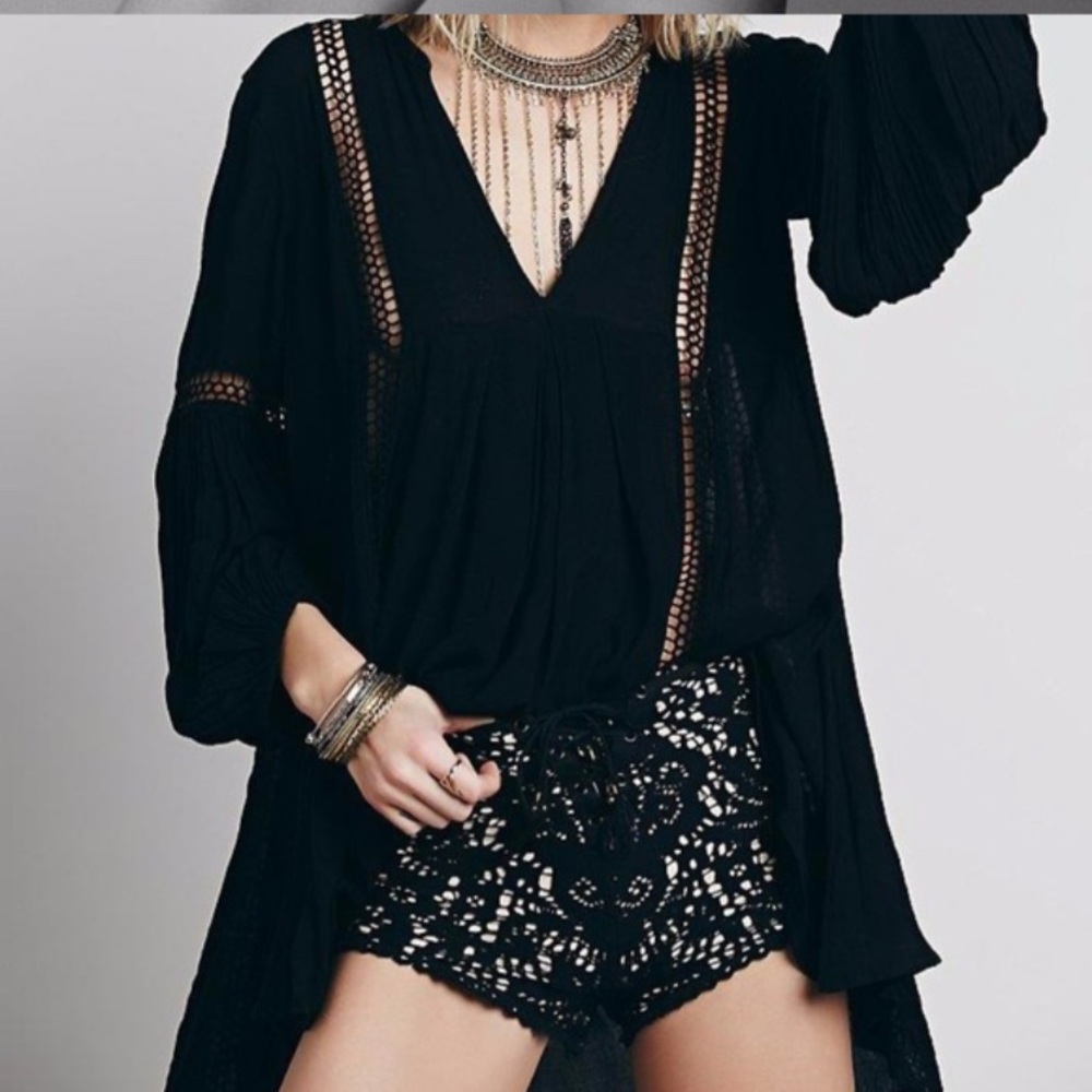♥️Spell FLEETWOOD Lace Shorts!! Black!! XS!! - Picture 3 of 11